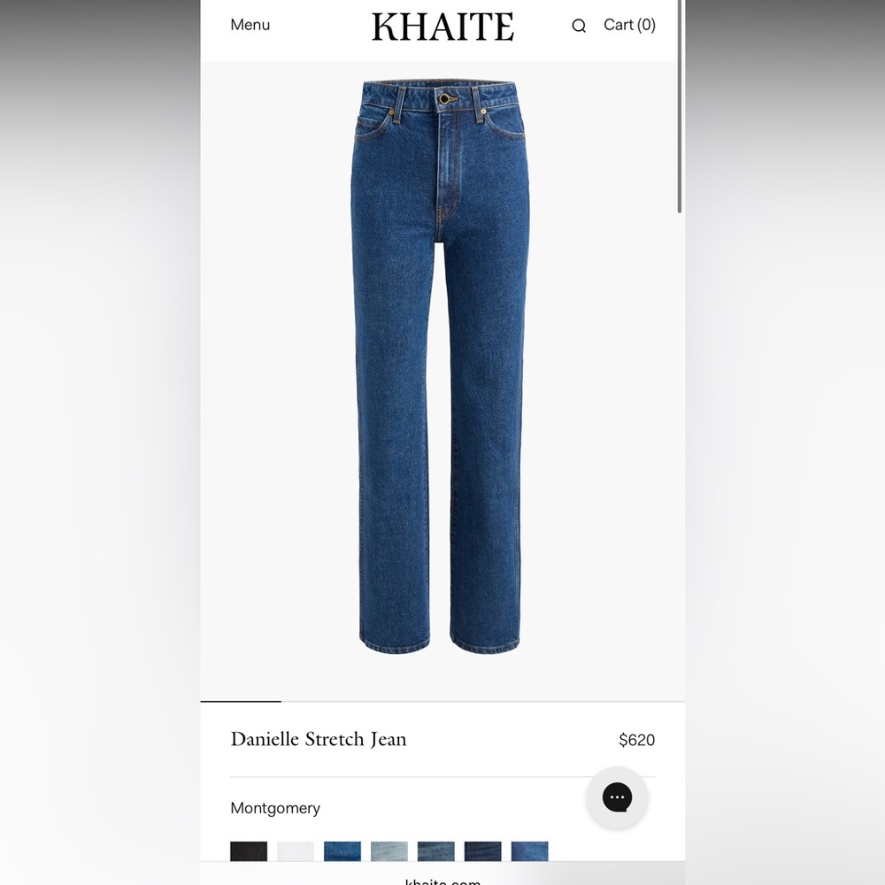 KHAITE Danielle Stretch Jeans in Montgomery Wash